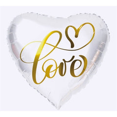 Mylar a cuore 18" scritta love oro