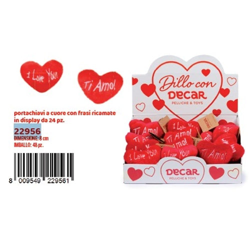 Portachiavi 8 cm a cuore