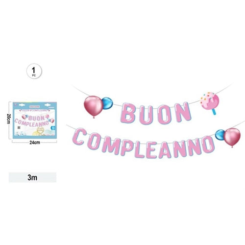 Banner buon compleanno 3 mt
