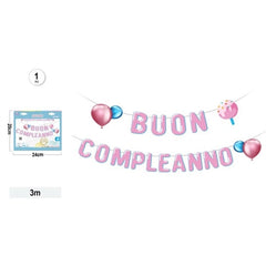 Banner buon compleanno 3 mt