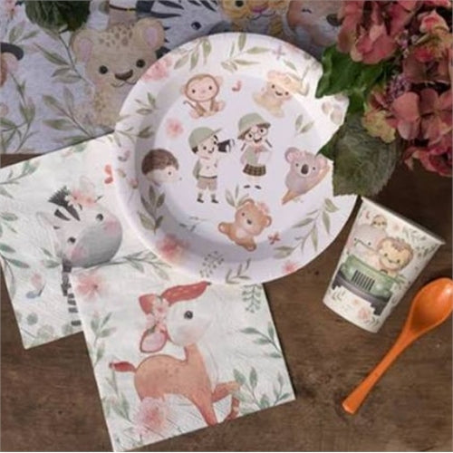 Piatto carta 22 cm piccoli esploratori 10 pz
