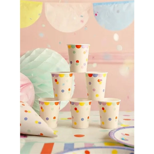 Bicchieri di coriandoli, 220 ml, miste (1 confezione / 6 pezzi)