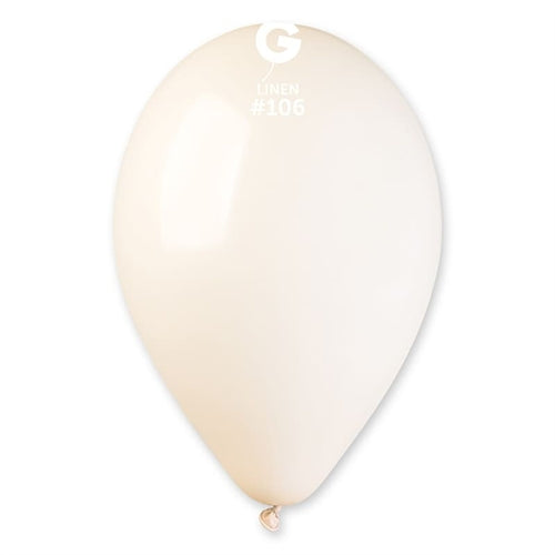 Palloncino in lattice 13" g120 marshmallow lino "linen 106" 50pz