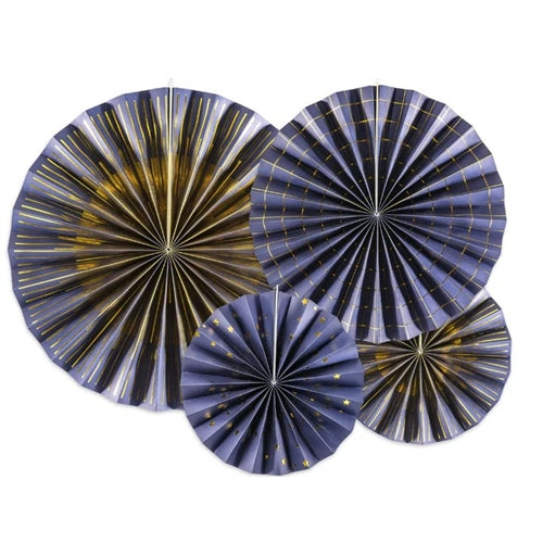 Rosette decorative, blu navy (1 confezione / 4 pz.)