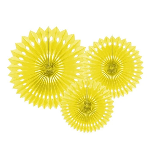 Rosette decorative, gialle, 20-30 cm