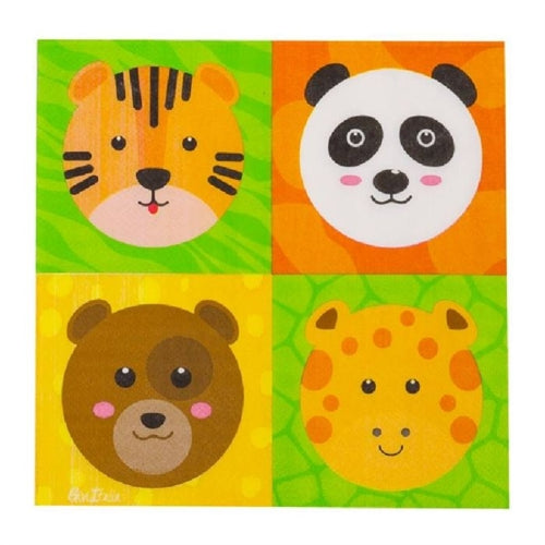 16 tovaglioli zoo party 33x33