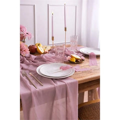 Runner in chiffon, lilla, 0,48 x 5 m