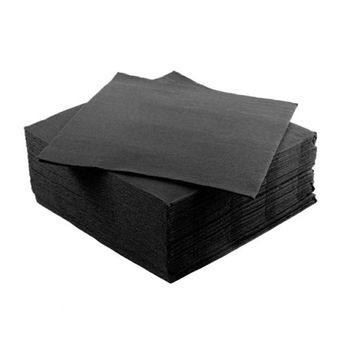 Tovaglioli 38x38 cm nero 40 pz