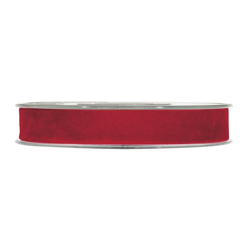 Nastro decorativo in velluto rosso – 15 mm x 7 m