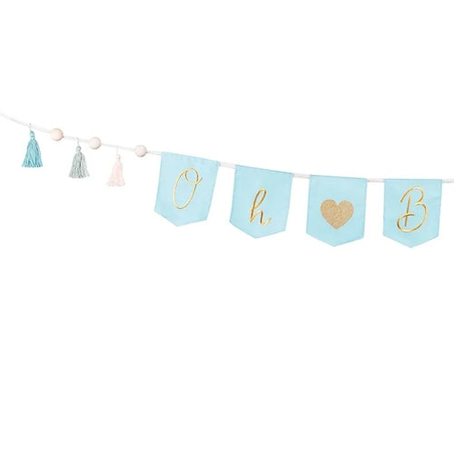 Striscione "oh baby" con nappe, 2,5 m,