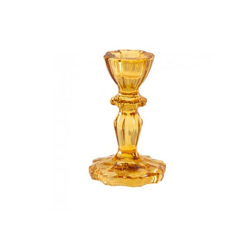 Candelabro in vetro cm 7x10,7 ambra
