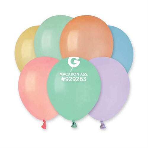 Palloncino 5" a50 macaron 080m gemar 100pz