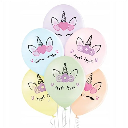 Palloncini unicorno 6pz 12"