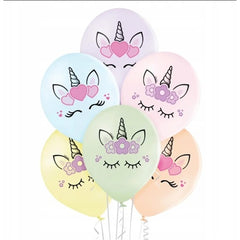 Palloncini unicorno 6pz 12"