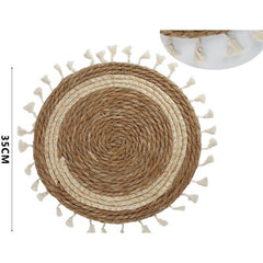 Sottopiatti diametro 35 cm con frange