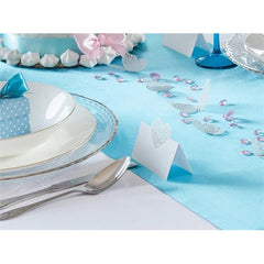 Tessuto satinato liscio, turchese, 0,36 x 9 m (1 pz. / 9 lm)