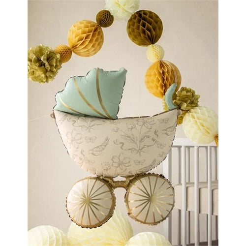 Palloncino in foil carrozzina, 67x96 cm, mix.