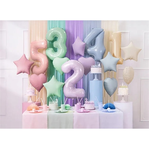 Palloncino in foil a forma di cuore, 45 cm, blu nebbia