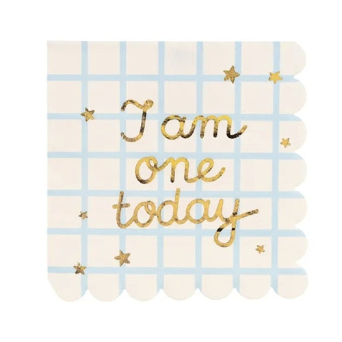 Tovaglioli "i am one today" orsetto di peluche, beige, 33x33 cm