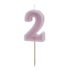Candela di compleanno numero viola, 6 cm