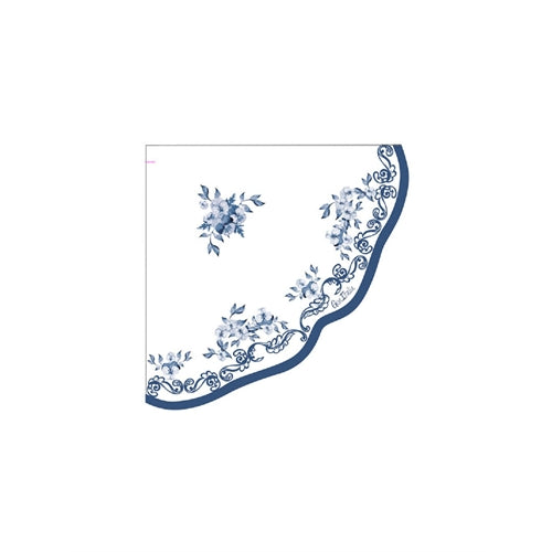 Tovagliolo smerlo liberty blue pottery 33x33 cm 16 pz