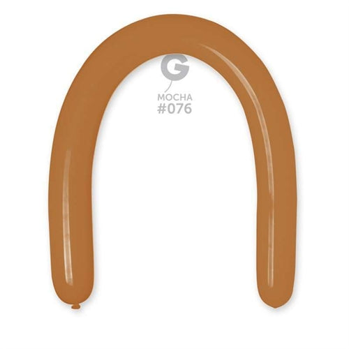 Palloncino 3" modellabile d6  mocha 076 gemar 50pz