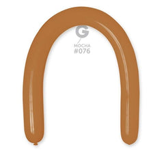 Palloncino 3" modellabile d6  mocha 076 gemar 50pz