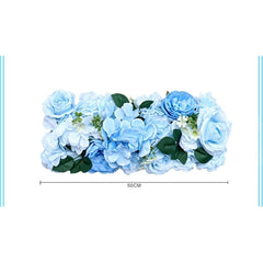 Pannello floreale azzurro con rose e ortensie – 50 cm