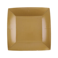 Piatti quadrati oro – 18 × 18 cm – 10 pz