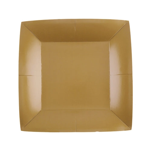 Piatti quadrati oro – 18 × 18 cm – 10 pz