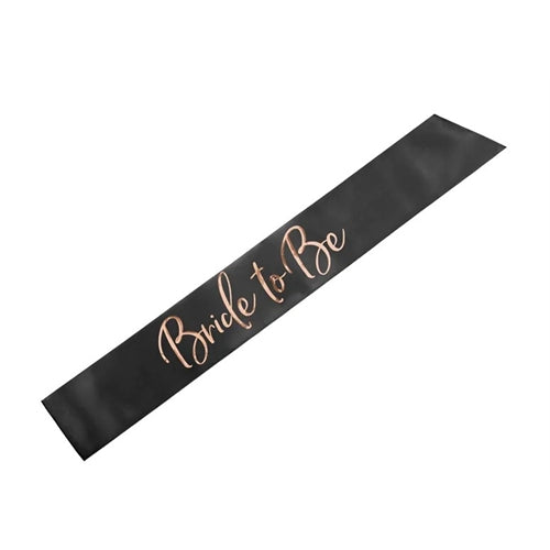 Fascia per futura sposa, nera, 75 cm