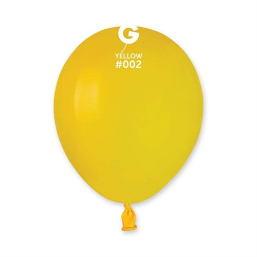 Palloncino in lattice 5" a50 giallo "yellow 002" 100pz gemar