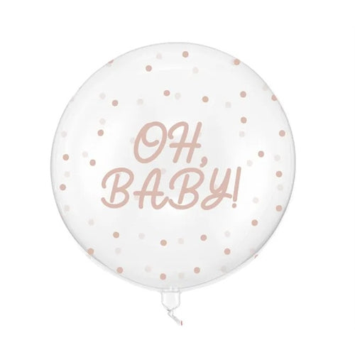 Palloncino a bolla oh baby, 60 cm, trasparente
