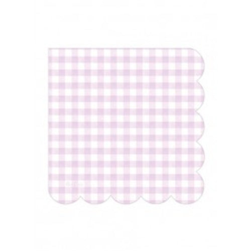 16 tovaglioli cm 33x33 vichy mauve
