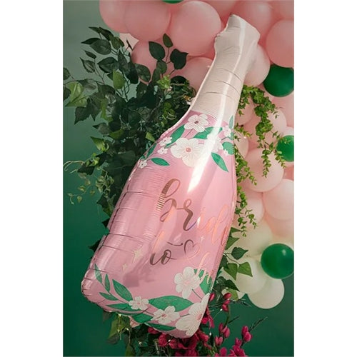 Palloncino in foil bottiglia sposa in arrivo, 49,5x108,5 cm, mix