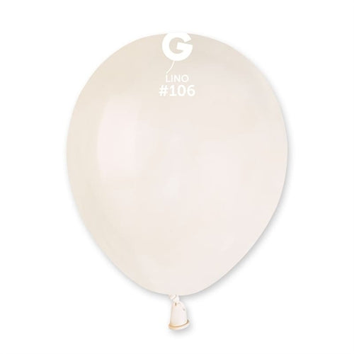 Palloncino in lattice 5" a50 marshmallow lino "linen 106" 100pz