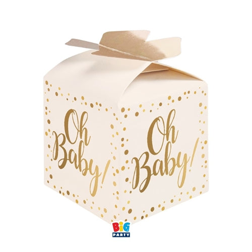 10 scatoline cubetto fiocco oh baby cm.5x7x5