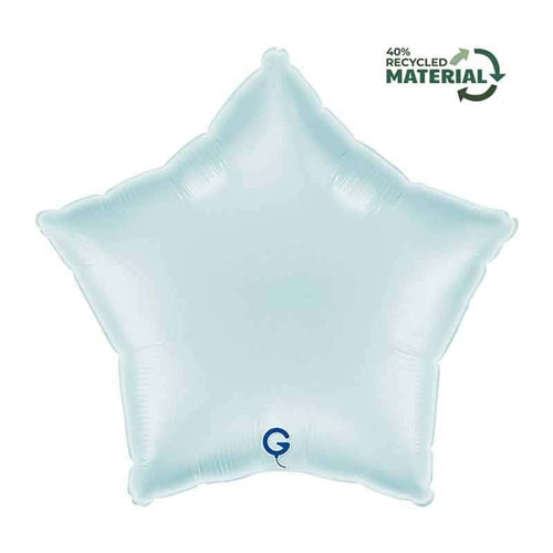Palloncino in foil 18" stella celeste satinato