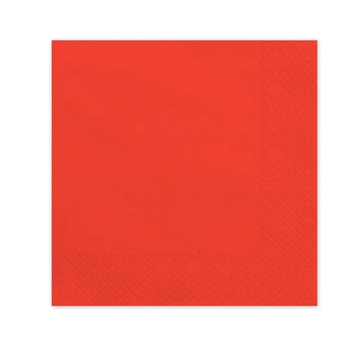 Tovaglioli di carta, rossi, 33x33 cm (1 confezione / 20 pezzi)