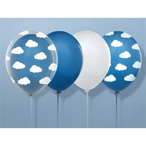 Blister palloncini trasparenti nuvole 6 pz