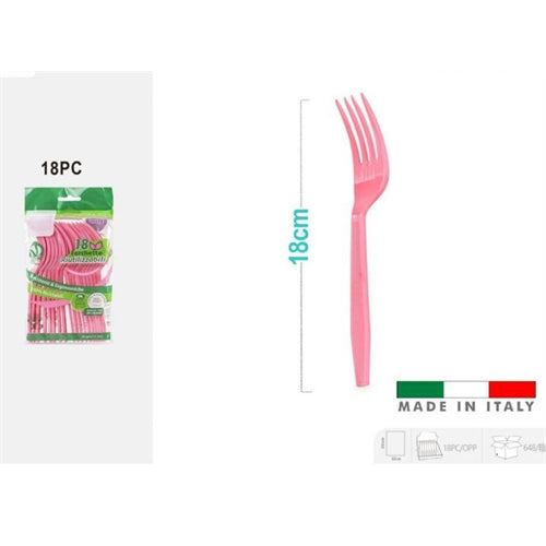 Forchette in plastica riutilizzabile 18 pz