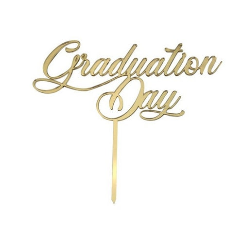Cake topper in plex graduation day  oro