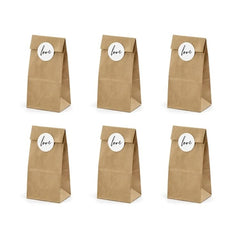 Sacchetti per dolcetti, carta kraft (1 punto / 6 pezzi)