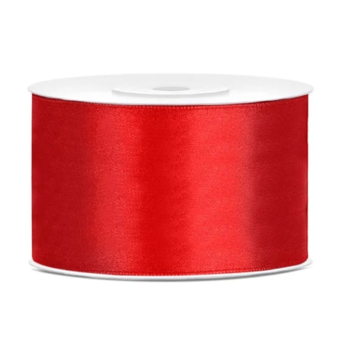 Nastro di raso rosso, 38 mm/25 m