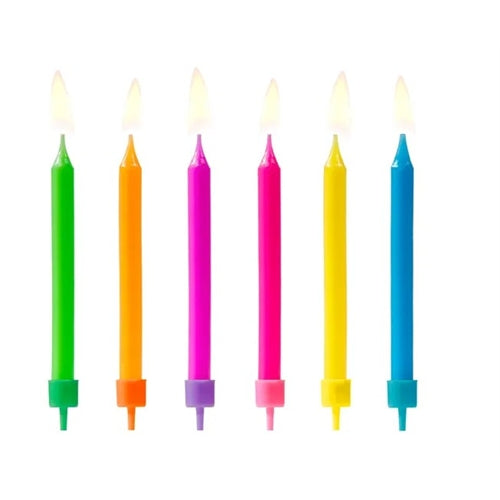 Candele di compleanno colorate, mix, 6,5cm