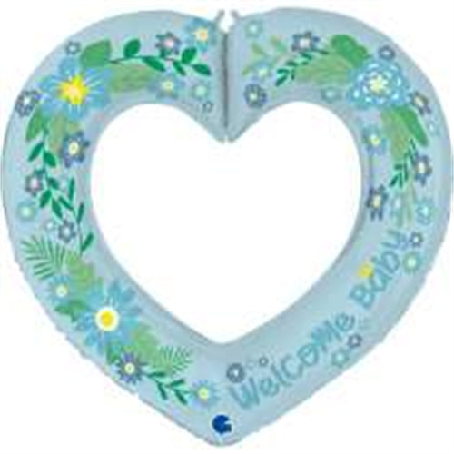 Palloncino cuore linky welcome baby 41"