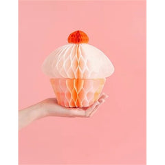 Decorazione in carta a nido d'ape cupcake, 20 cm, mix