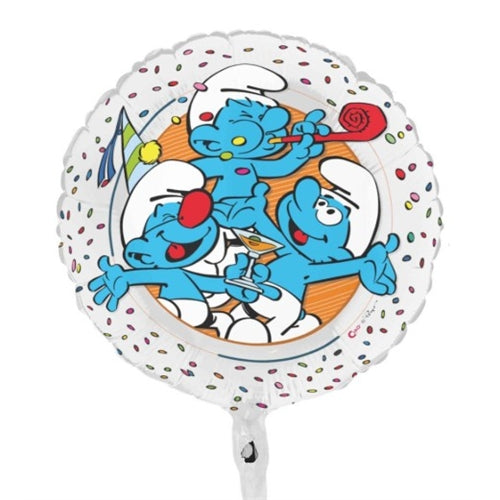 Mylar palloncini tondo 18" puffi