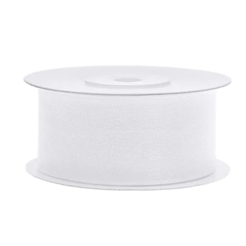 Nastro di chiffon, bianco, 38 mm/25 m