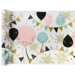 Runner da tavola party multicolor & gold – 30 cm × 5 m